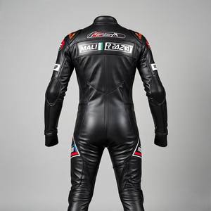 Traje de motocicleta blindado de piel de vaca negra para hombre, proveedor a granel de Equipo de Rendimiento de conducción y pista certificado CE, muestreo disponible - Product Image 2