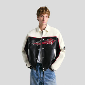 Chaqueta de Lona y Cuero para Hombre, Resistente al Viento, de Alta Calidad, con Logotipo Personalizado, Duradera, de Secado Rápido, Transpirable, con Efecto Impreso en la Parte Delantera, al Mejor Precio - Product Image 1