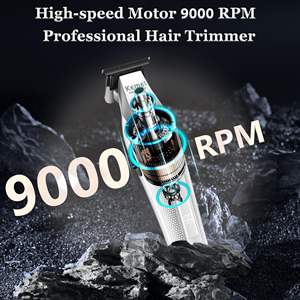 Recortadora Profesional de Pelo y Barba para Hombre, 9000 RPM, Cuchillas en Perfecto Ajuste, Cuerpo Metálico, con LED y Batería - Product Image 5