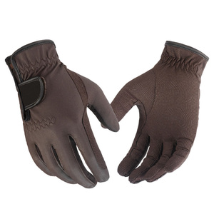 Gants d'équitation en cuir marron respirant et Durable, nouveau Design professionnel Offre Spéciale antidérapant, vente en gros Offre Spéciale - Product Image 2