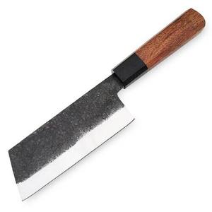 Couteau de boucher professionnel NM Brand en acier au carbone, manche en bois de rose et corne de buffle, étui en cuir écologique - Product Image 4