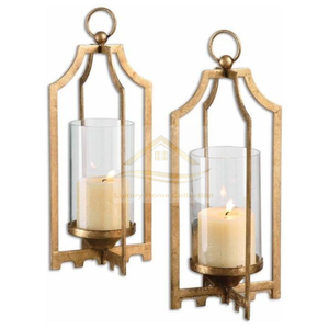 Soporte y soporte para velas de mesa moderno, diseño martillado, trabajo de aluminio fundido, diseño antiguo, tarros y soporte de cera decorativo - Product Image 5
