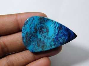 Piedras curativas 100% piedras preciosas de azurita con forma de corte de pera genuina bellamente pulidas naturales para uso de joyería a precio de fábrica - Product Image 3