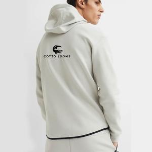 Pull hommes sweats à capuche respirant couleur unie taux d'usine polaire coton mélangé streetwear premium haute qualité mode - Product Image 3