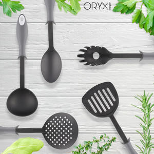 Schiumarola da cucina in nylon con manico gommato anti-goccia 35 x 11,7 cm. - Product Image 5