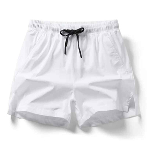 Shorts de sport pour hommes, athlétiques, écologiques, anti-plis, respirants, séchage rapide, polyester/coton, pour l'été - Product Image 3