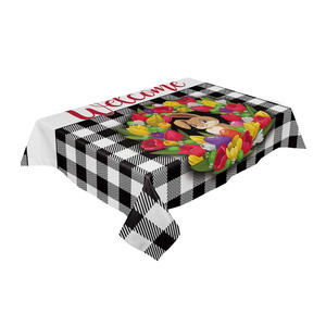 Indian Exporter Geometric Pattern Pure Cotton Material Home Restaurant <b>Table</b> <b>Cloths</b> with Logo - Product Image 3