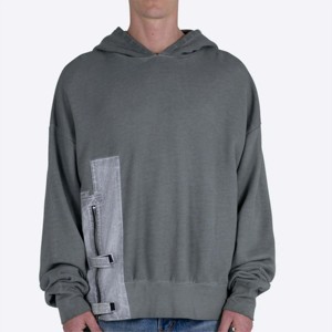 "Áo hoodie vá khóa kéo đơn nam bền bỉ-chất lượng cao, thoải mái và hoàn hảo cho trang phục hàng ngày và các hoạt động bình thường" - Product Image 1