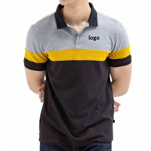 Haute qualité 100% coton hommes pour T-shirts polo en gros chemises de golf anti-rides à manches courtes avec toile à motif solide - Product Image 1