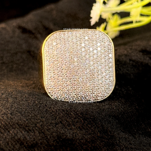 แหวนเงินแท้ VVS Moissanite 925 10K ชุบทอง - Product Image 1