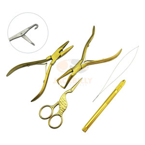 Thép không gỉ tóc mở rộng beading công cụ Kit <span class=keywords><strong>Micro</strong></span> liên kết hạt gần hơn Remover Kìm cắt kéo thiết lập <span class=keywords><strong>Micro</strong></span> Vòng vòng lặp - Product Image 4