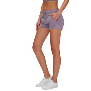 Short femme haute qualité athlétique élastique taille haute collants de Yoga V avant Fitness Shorts respirant tissu éponge Style Sport - Product Image 4