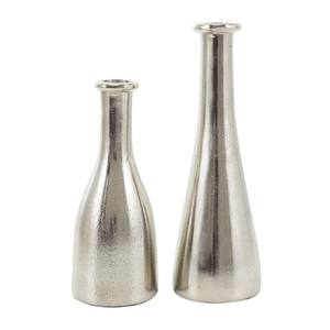 <b>Silver</b> Aluminum Metal Candle Holder with Varying Decorative Candle Stand <b>Candlestick</b> Holders for Home Decor - Product Image 1