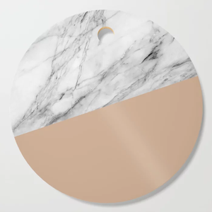 Tabla de cortar moderna de piedra de mármol, tabla de queso para cocina, tabla de cortar de queso redonda de mármol, herramientas de cocina - Product Image 5