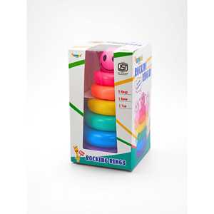 Rainbow Shaped Wobbly <b>Stacking</b> Rocking <b>Rings</b> Educational Toy for Early Toddlers - Product Image 2