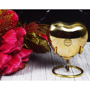 Brass Vine <b>Keepsake</b> Cremation Urn-New Avalon Urn-Gold Brass Cremation Urn for Human Ashes with Premium Case - Product Image 6