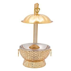 ถาดอุ่นอาหารสแตนเลสอย่างดีสำหรับงานจัดเลี้ยง สีทองและสีขาว ฝาปิดแบบมือจับ  รับผลิตตามความต้องการ ยี่ห้อ TCA - Product Image 4