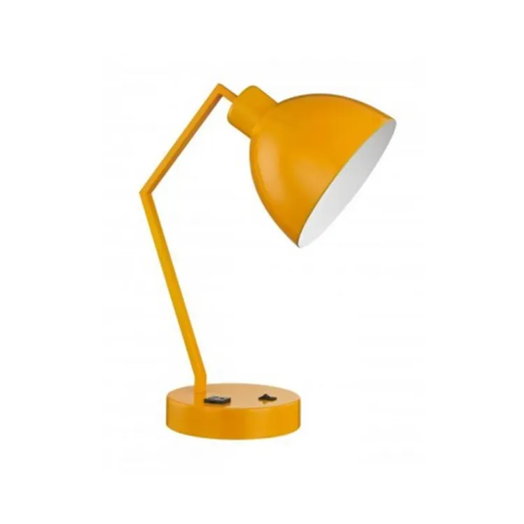 Modern Design Study Desk Lamp Yellow Metal Table Light Hotel Table Lamp