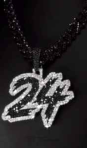 Collar con colgante de diamante de moissanita 24 helada personalizado, joyería de moda lujosa de alta calidad para bodas y regalos - Product Image 3