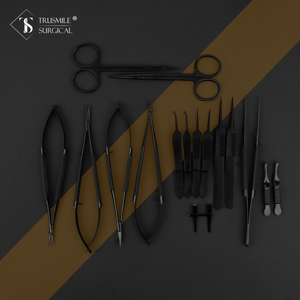 Venta al por mayor de instrumentos de microcirugía de mano de acero inoxidable alemán mejor valorados Set 16 PES instrumentos 200-400 gramos o personalizado - Product Image 2