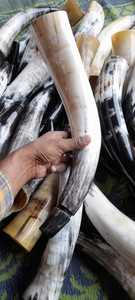 Bocina sopladora de búfalo de color blanco natural, ideal para tiendas vikingas, adecuado para reventa, también disponible con grabado - Product Image 2