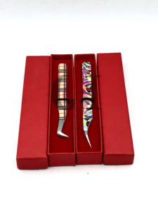 Meilleur Style Russe Volume Conception Différente Papier Revêtement Isolation Pointe Argent Logo Personnalisé Extension De Cils Pince À Épiler Outil De Beauté - Product Image 2