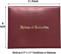 Fundas para diplomas y certificados de cuero PU tamaño A4 de CROSS FAB con logotipo de colores personalizados y diseño 100% seguro