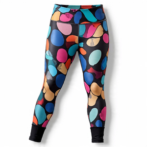 Personalizar sublimación Yoga Legging Mujeres Compresión Pantalones de poliéster sin costuras Entrenamiento Gimnasio Sublimación Fitness Leggings Mujeres - Product Image 3