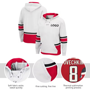 Meilleurs maillots de hockey sur glace par sublimation avec dentelle, sweats à capuche pour maillot de hockey vêtements de sport personnalisés - Product Image 3