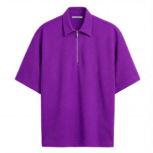 Men's Knitted Zip-<b>Up</b> for <b>Shirt</b> Breathable Cotton/Bamboo <b>Short</b> <b>Sleeve</b> Great Gym Sports Outdoor Activities Casual Summer Wear - Product Image 1