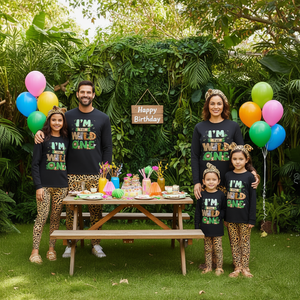 Camiseta de Manga Larga con Estampado de Wild One para Decoración de Fiestas de Cumpleaños Familiares, Producto Promocional - Product Image 3