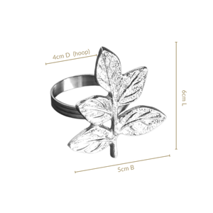 Ensemble de 6 anneaux de serviette classiques de luxe en laiton argenté, durables, par Ambar Exports, pour mariages, restaurants et tables - Product Image 5