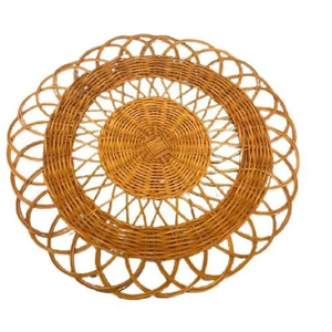 Accessoires de table à manger pour fête à la ferme, dessous de plat décoratif en rotin de canne, décoration de cuisine à prix réduit - Product Image 1