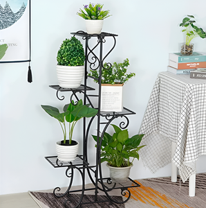Meilleur support de plante en métal 5 niveaux support de pot de fleur étagère en fer forgé jardinière présentoir pour jardin patio pelouse intérieur extérieur - Product Image 6