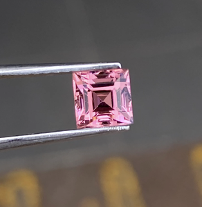 Anillos de piedras preciosas sueltas facetadas con forma de corte cuadrado de turmalina Rosa natural, collar, pendientes, joyería, fabricante Jaipur de 7mm - Product Image 6