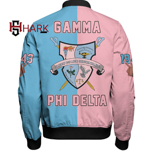 Sorority của phụ nữ Gamma phi Delta trên tất cả các thăng hoa giản dị GPD chữ & Biểu Tượng in khối màu 1943 Áo khoác bomber - Product Image 2