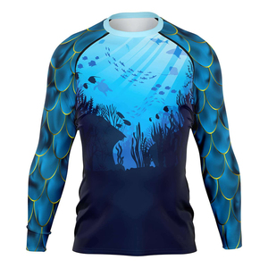 Hot Selling Rash Guards For Adult Full Sleeve Sublimation Stretchable <b>Compression</b> <b>Shirts</b> For Men's With OEM Service - Product Image 1