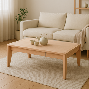 Mesa de centro de madera Hinoki japonesa de alta calidad, muebles de sala de estar con acabado Natural para uso doméstico - Product Image 1