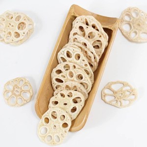 Vente en gros de chips nutritives de racines de lotus séchées végétaliennes racines de lotus tranchées sèches biologiques en vrac - Product Image 1