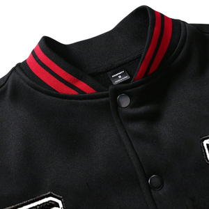 Vestes universitaires personnalisées OEM fabriquées avec des manches en laine 100% et en cuir véritable avec des vestes de baseball personnalisées brodées de chenille - Product Image 4