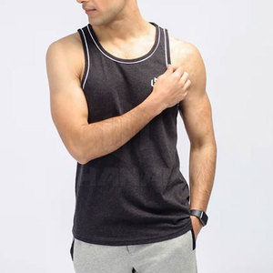 Camiseta sin mangas de algodón suave de estilo informal para hombre, tejido de punto transpirable ligero para actividades al aire libre en climas cálidos - Product Image 3