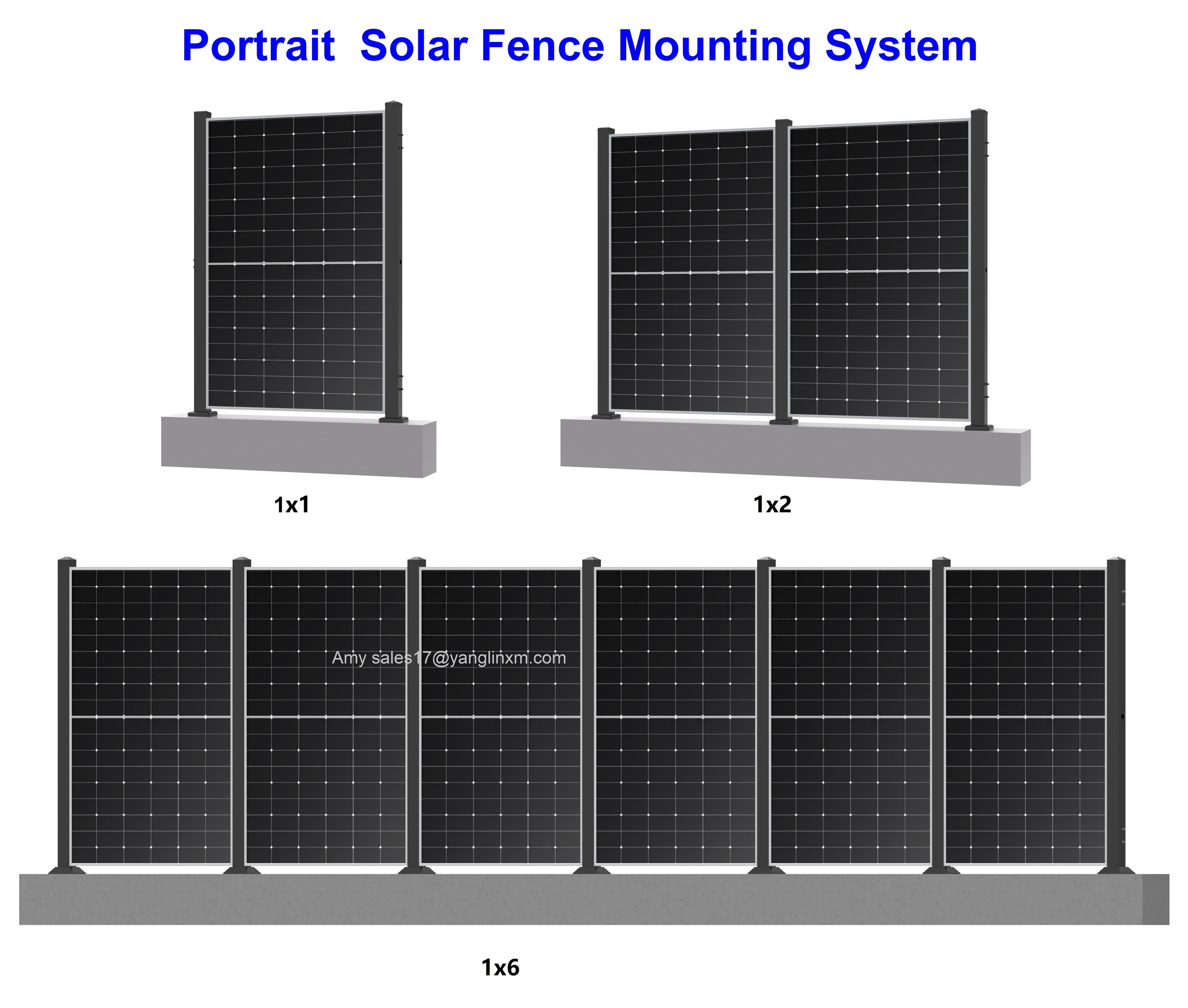 Custom Farm Garden Bidirectional Solar Panel Systems Fence Solar Ground Mounting Vertical Solar Racking System · image 3