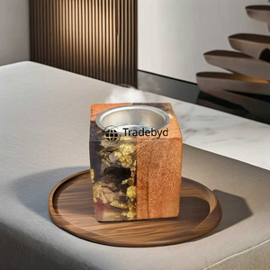 Difusor de incienso árabe de quemador Bakhoor de madera rústica Tradebyd para ambiente espiritual y relajación - Product Image 4