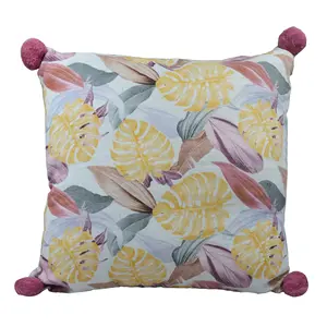 Custodia per cuscino in lino con stampa digitale floreale in tessuto di lino traspirante e confortevole, Set