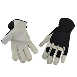 Gants en cuir de sécurité en peau de vache fabriqués à la main par OEM Gants de travail en cuir véritable personnalisés - Product Image 1