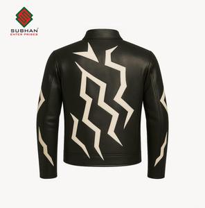 เสื้อแจ็คเก็ตบอมเบอร์หนังสังเคราะห์สำหรับผู้ชาย คุณภาพพรีเมียม สำหรับฤดูหนาว สไตล์ลำลอง คอจีน ซิป แบบเรียบ - Product Image 6