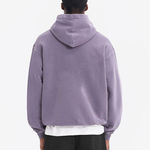 Sudaderas con capucha lavadas con ácido para hombre con logotipo personalizado, sudadera con hombro caído, Jersey funcional con cremallera de gran tamaño, sudaderas con capucha para hombre de peso pesado - Product Image 3