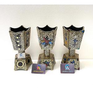 โรงงานอินเดียขายส่งเครื่องหอมมูบาการ์ทองเหลือง เครื่องหอมบาคูร์ยอดนิยม ที่วางธูปในห้องนั่งเล่น ที่วางอูดแบบอาหรับ น้ำหอมปรับอากาศในบ้าน - Product Image 1