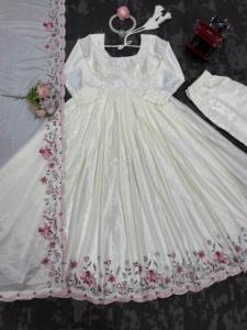 Élégant ensemble de Kurta Anarkali en coton de qualité supérieure à bas prix tenue de fête décontractée longueur au sol imprimé ethnique Kurti Palazzo pantalon mousseline - Product Image 5