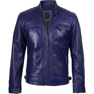 Good Quality Winter <b>Jacket</b> Outdoor Winter Warm Thick SSynthetic Leather <b>Men</b>' <b>s</b> <b>Jacket</b> <b>Men</b> Blank Racing Leather Padded Embroidery - Product Image 2